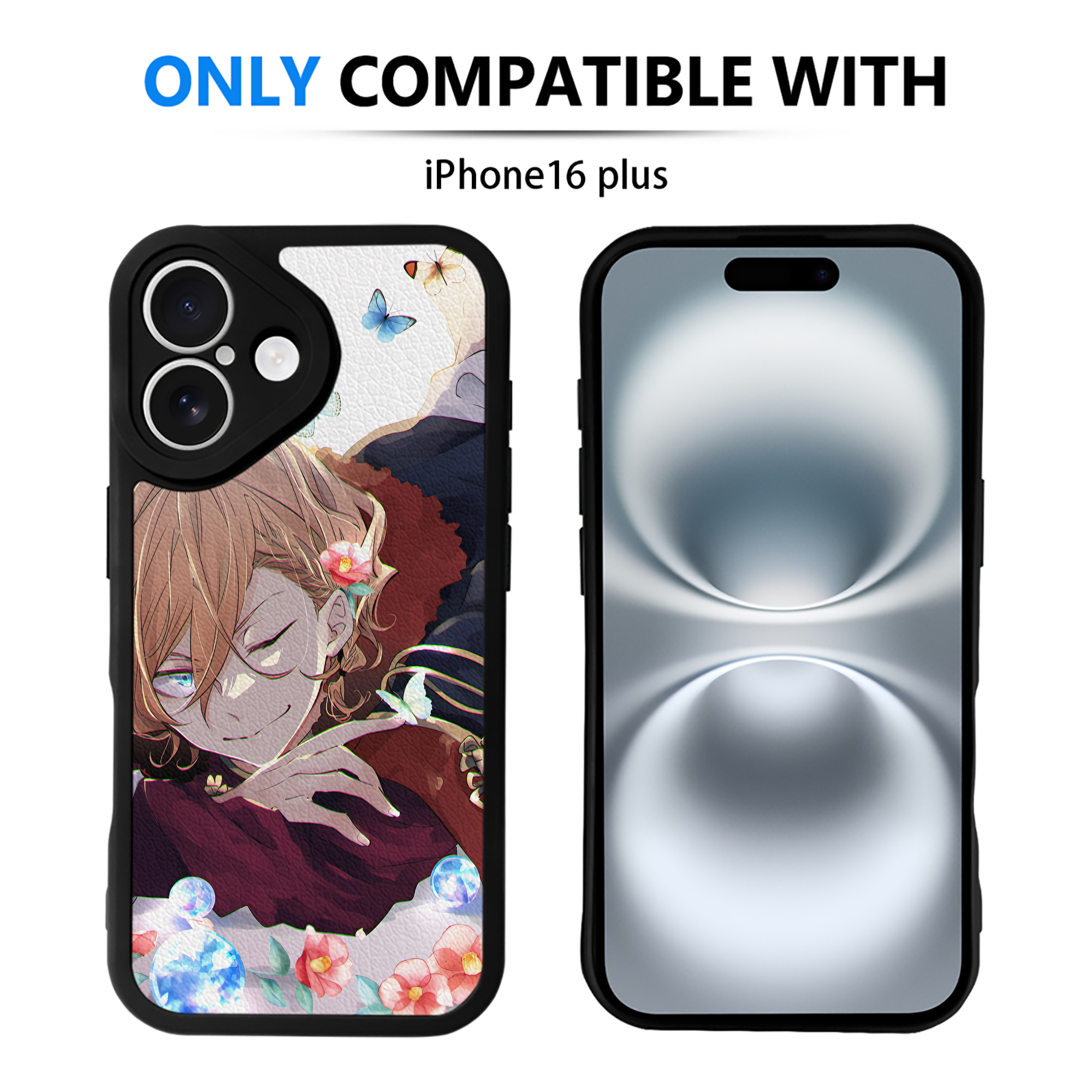 （画像用） 文豪ストレイドッグス Bungo Stray Dogs 【iPhone 16シリーズ対応】シリコンスマホケース（レザー調） 材質：シリコン